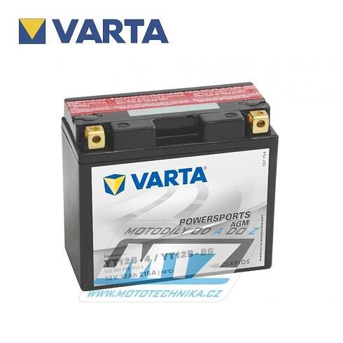 Baterie (akumulátor motocyklový) VARTA Powersports AGM - YT12B-BS (12V-12Ah) | MTZ Mototechnika motodíly