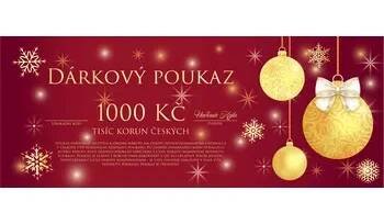 Dárkový potravinový koš Numismatika Ostrava Vánoční dárkový poukaz v hodnotě 1000 Kč - královská červená