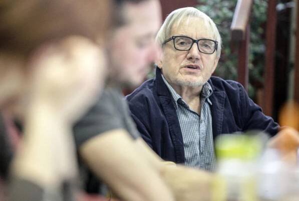Petr Matásek na zahajovací zkoušce Bílé nemoci, foto Jiří Sejkora