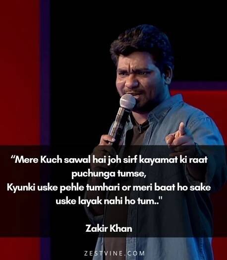 zakir khan shayari