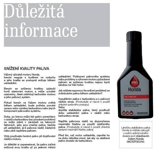 Stabilizátor paliva Honda PRO