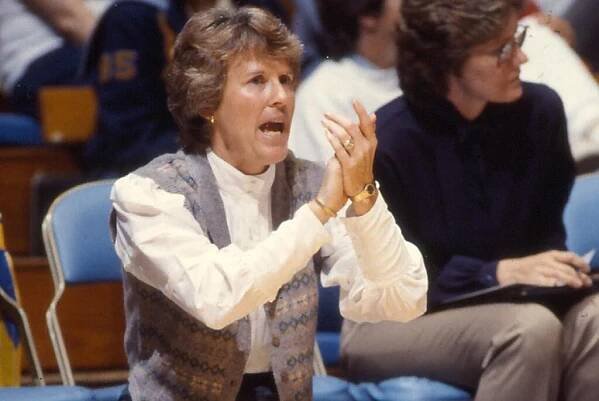Billie Moore courtside in undated photo.