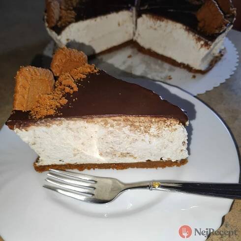 Nepečený Lotus cheesecake s čokoládovou polevou | NejRecept.cz