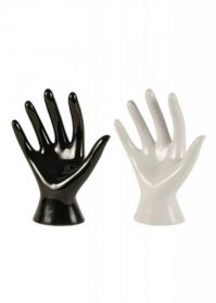 Porcelánová ruka na prstýnky - černá JUM06218-BK Art