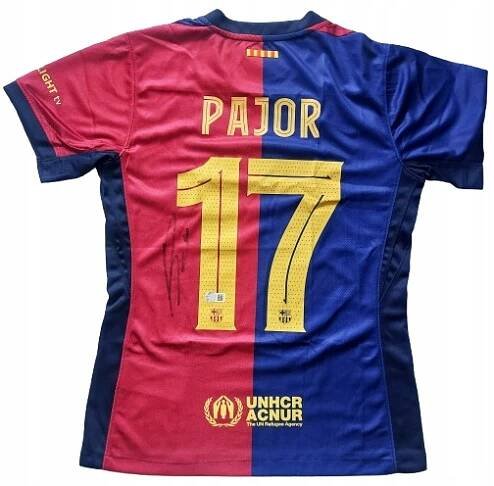 EWA PAJOR dres FC Barcelona AUTOGRAM Robert Lewandowski CERTIFIKÁT