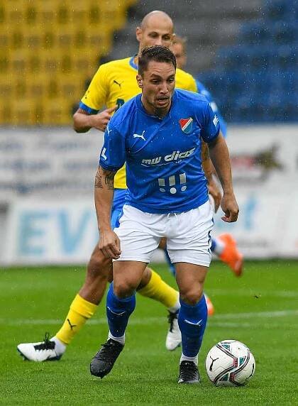 5. kolo FORTUNA:LIGA, FK Teplice - FC Baník Ostrava, 26. září 2019 v Teplicích. Adam Jánoš z FC Baník Ostrava