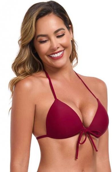 Bordové trojuhelníkové push-up plavky RELLECIGA Burgundy