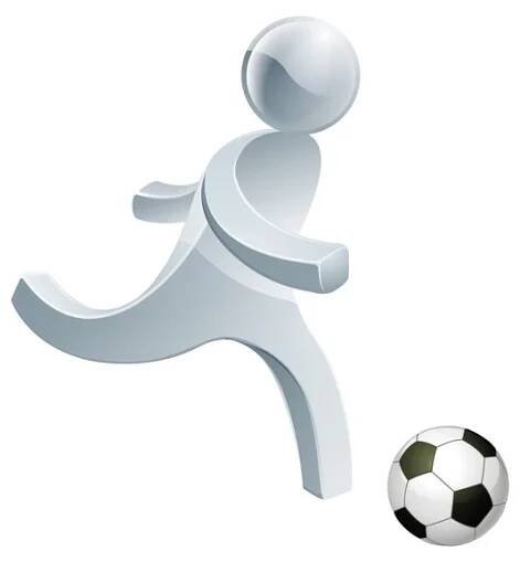 Fotbal fotbal osoba maskot — Ilustrace