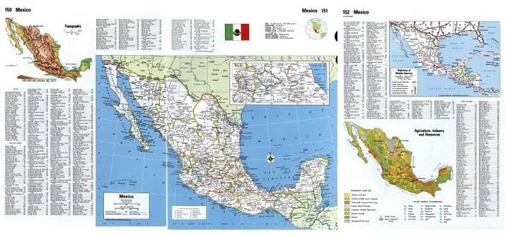 Maps of Mexico | Collection of maps of Mexico | North America | Mapsland | Maps of the World
