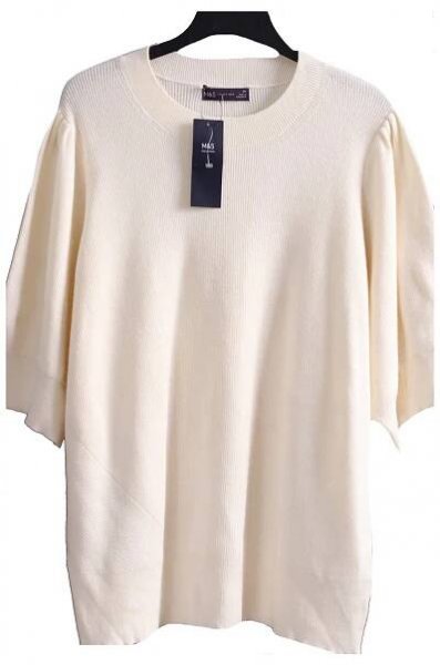 Dámská krémová svetříková halenka / Marks & Spencer/ XXXL (52) / UK 24 /  ANGLIE