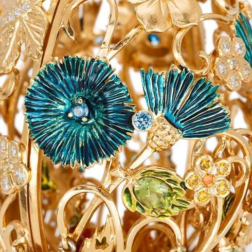 Originální klenot na téma Léto se zlatou uncovou mincí Gustav Fabergé proof | Česká mincovna