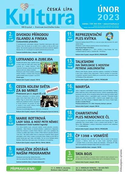 Kultura Česká Lípa - Program na únor 2023