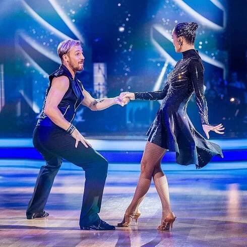 Taneční Martin Prágr v poslední sérii StarDance České televize s Ivou Kubelkovou.