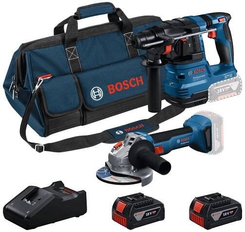 Sada 2 kusů nářadí 18V/2x4,0 Ah GWS + GBH + GAL + taška Bosch 0615V0003C