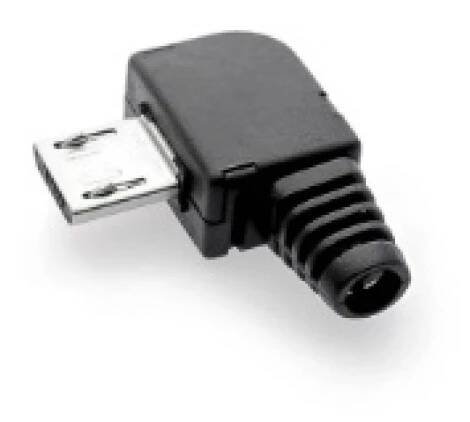 Micro USB konektor rozebíratelný pájecí na kabel rohový