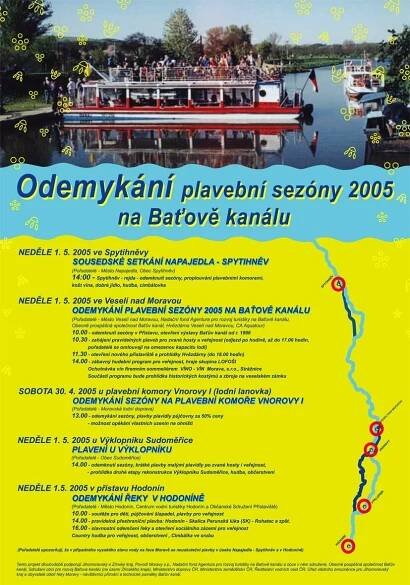 Odemykání plavební sezóny 2005 na Baťově kanálu