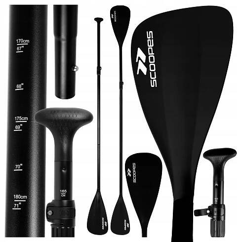 Skladacie kajakové pádlo pre SUP dosku, nastaviteľné 165-225 cm