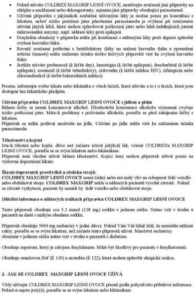 Příbalový leták Coldrex Maxgrip Lesní ovoce 5 - Zbozi.cz