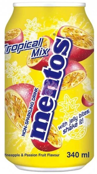 Mentos 340ml nápoj plech - Tropical Mix (24)