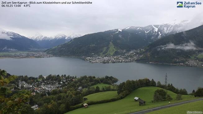 Zell am See-Kaprun - Blick zum Kitzsteinhorn und zur Schmittenhöhe - Foto-Webcam.eu