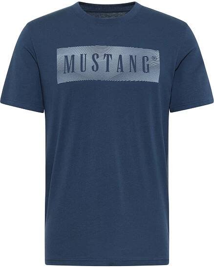 Pánské tričko k.r. MUSTANG modré | EXE JEANS | Specialisté na džíny Mustang, Cross, Mavi a další
