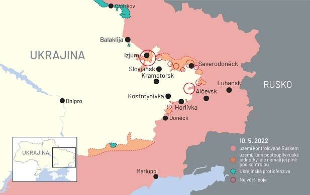 Tři měsíce ruské invaze na Ukrajinu v mapách - Aktuálně.cz