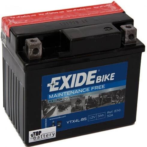 Exide Bike Maintenance Free YTX4L-BS…