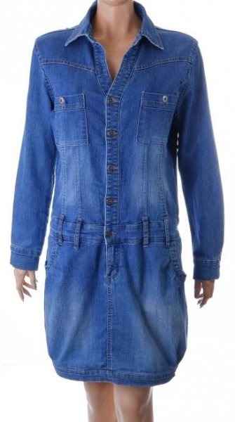 Šaty Bonprix modré riflové vel. 46 / uk 20 / L - XL - Second hand online AXEL