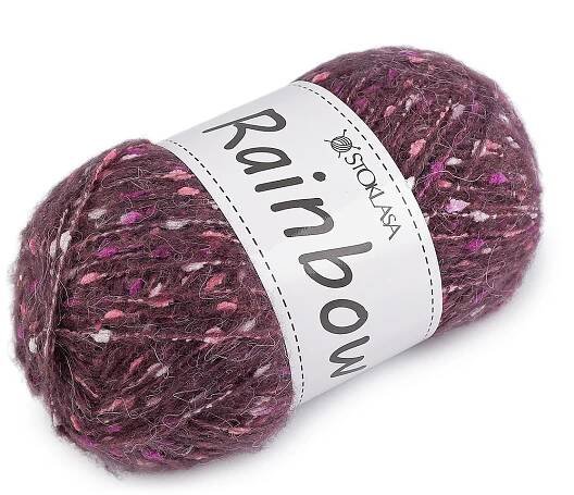Pletací příze mohérová Rainbow 100 g