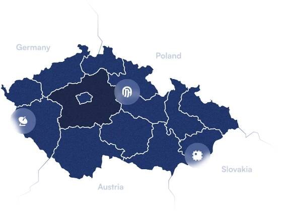 Central Bohemia map