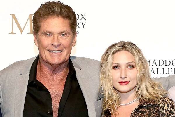 David Hasselhoff, Taylor-Ann Hasselhoff, Matt Burton and Jay Rutland attend the Grand Opening Maddox Gallery Los Angeles on October 11, 2018 in West Hollywood