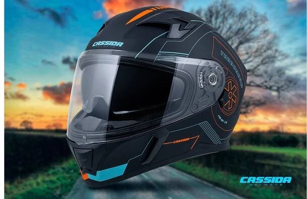 CASSIDA Integral 3.0 Turbohead, (Black Matte/Orange/Blue, Size XL)
