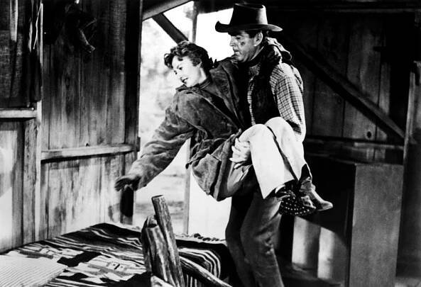 THE MOONLIGHTER, from left: Barbara Stanwyck, Fred MacMurray, 1953