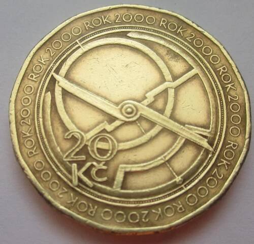 Českých 20 Korun ražba 2000 MILENIOVÝ ROČNÍK