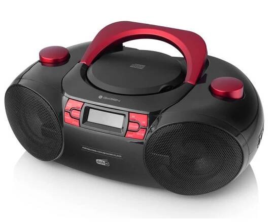 BOOMBOX RÁDIO CD BLUETOOTH MP3 PŘEHRÁVAČ USB DAB+ BUDÍK HODINY GOGEN