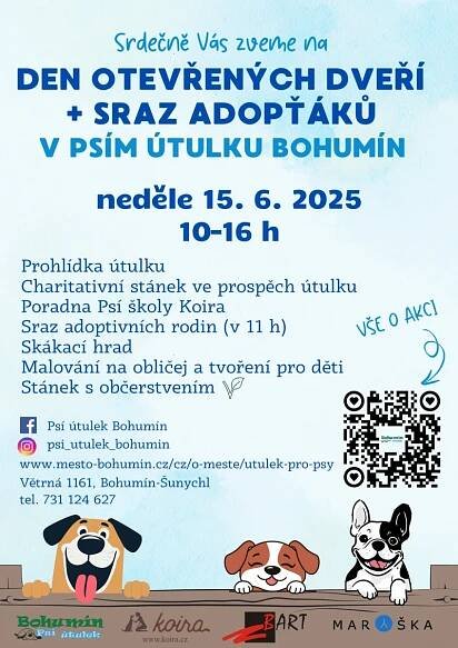 Psí útulek zve na den otevřených dveří, zve taky na sraz adopťáků - Aktuality - Zpravodajství - Město Bohumín