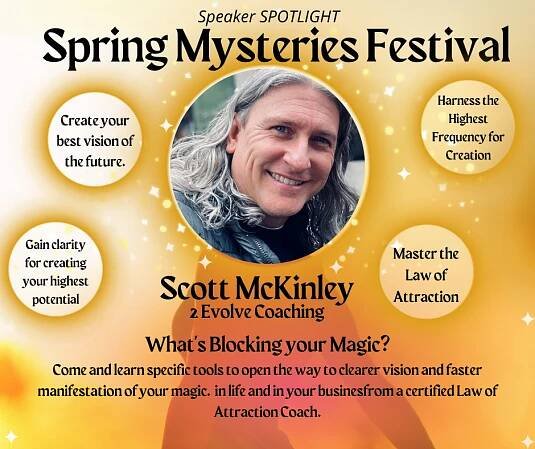 Scott mckinley is a speaker at the spring mysteries festival