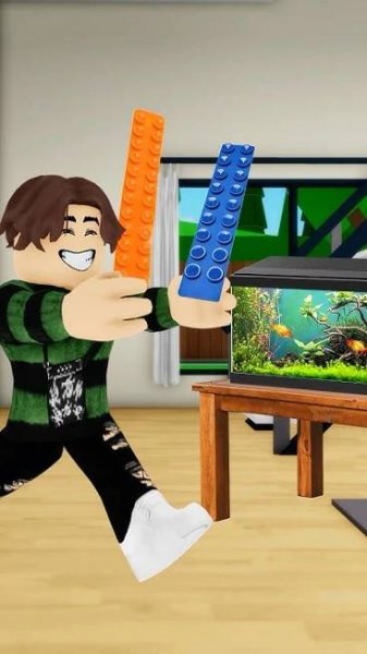 Cleyki Smashes Fish Tank in Roblox Brookhaven!
