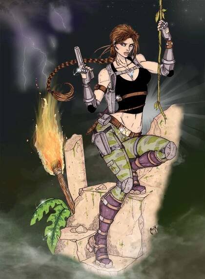 Lara Croft Tomb Raider art by_crimsonsea