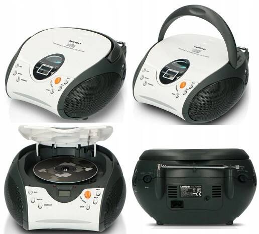 Hi-Fi radiopřehrávač Lenco SCD-24 CD BOOMBOX STEREO BÍLÝ