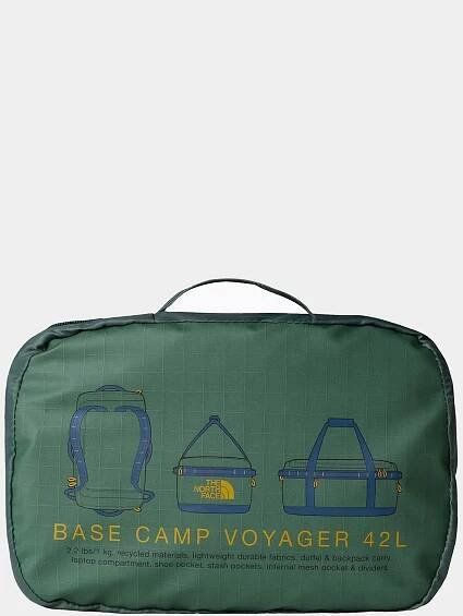 Taška The North Face Base Camp Voyager Duffel 42L (duck green/shady blue)