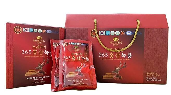 Nước Hồng Sâm Linh Chi Nhung Hươu 365