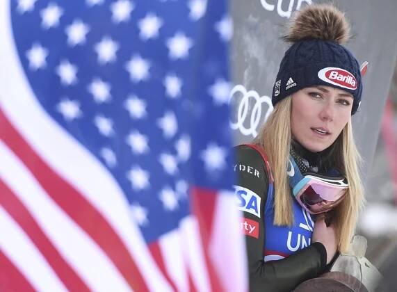 Mikaela Shiffrinová na trati obrovského slalomu Svetového pohára v Jasnej. Zdroj: Zdroj: TASR / AP