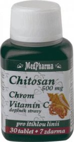 MedPharma Chitosan + Vitamín C + Chróm 67tbl