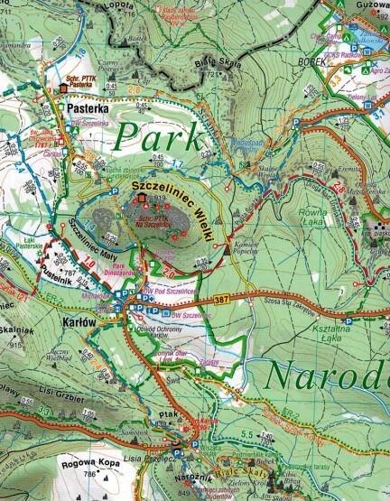 Mapa turystyczna - Góry Stołowe 1:35 000 Kolektivní práce - Allegro