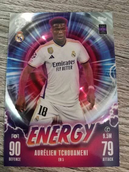 Topps Match Attax 23/24 Energy EN5 - Tchouameni Real Madrid - Sportovní sbírky