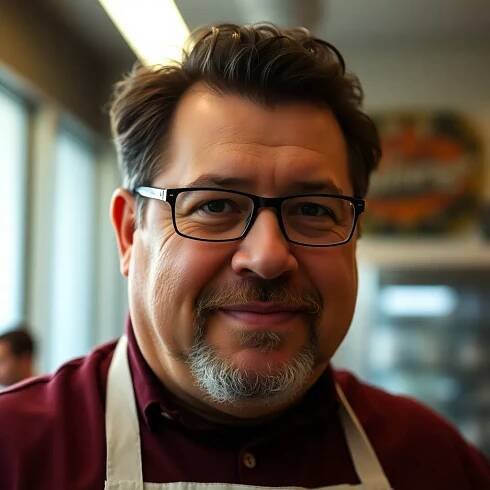 Portrait of food critic David Rodriguez