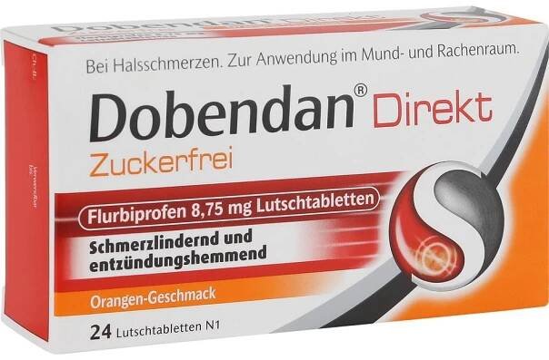 DOBENDAN Direct sugar-free Flurbiprofen 8.75mg Lut, 24 pcs