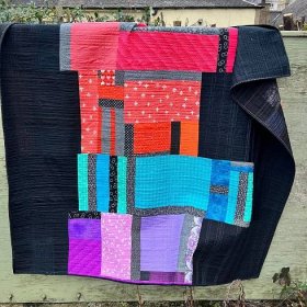 scrappy quilt back
