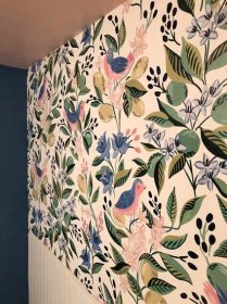 How to Wallpaper Above Wainscot